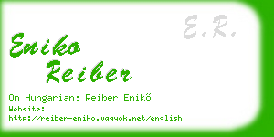 eniko reiber business card